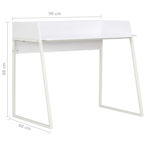 Desk White 90x60x88 Cm Image 7