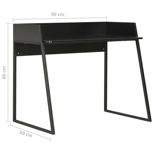 Desk Black 90x60x88 Cm Image 7