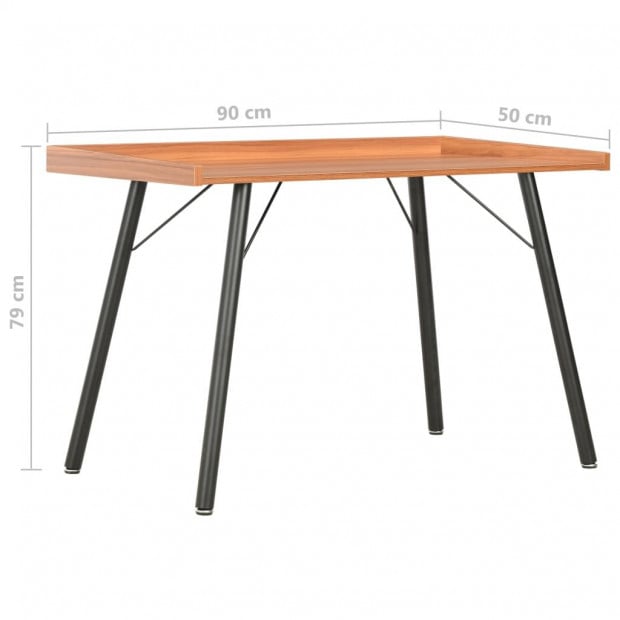 Desk Brown 90x50x79 Cm Image 6