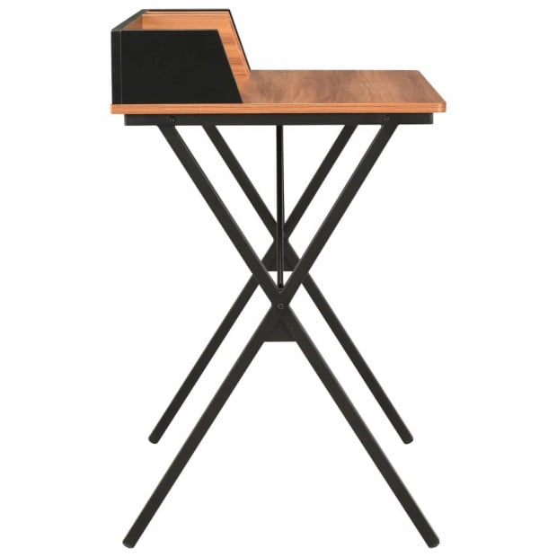 Desk Black And Brown 80x50x84 Cm Image 3