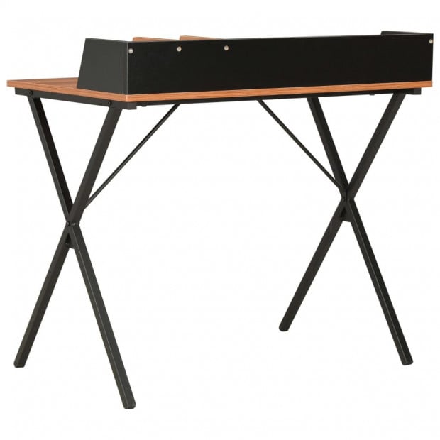 Desk Black And Brown 80x50x84 Cm Image 4