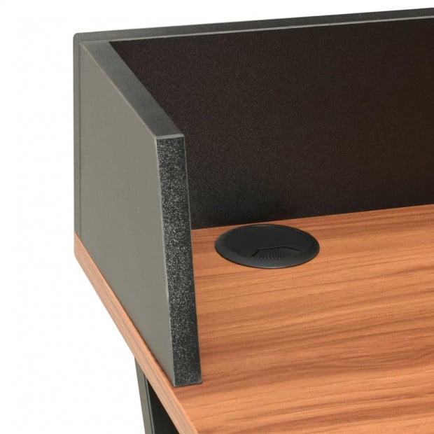Desk Black And Brown 80x50x84 Cm Image 6