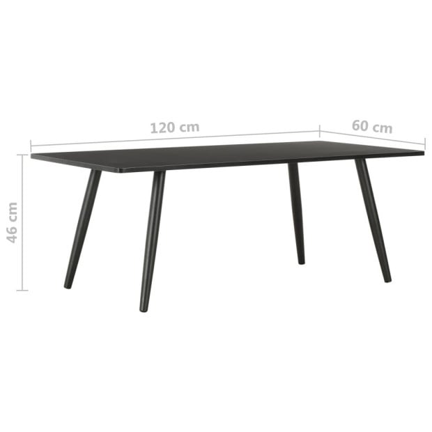 Coffee Table Black 120x60x46 Cm Image 5