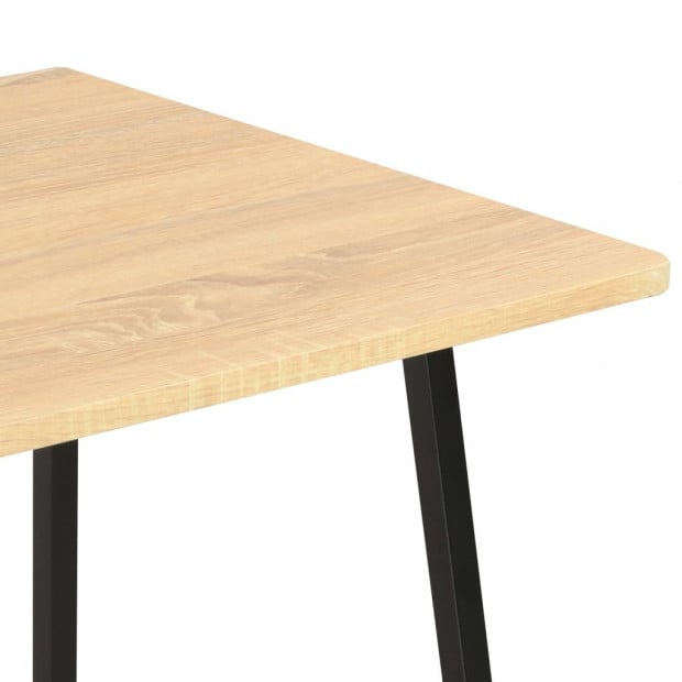 Desk With Shelving Unit Black And Oak 102x50x117 Cm Image 6