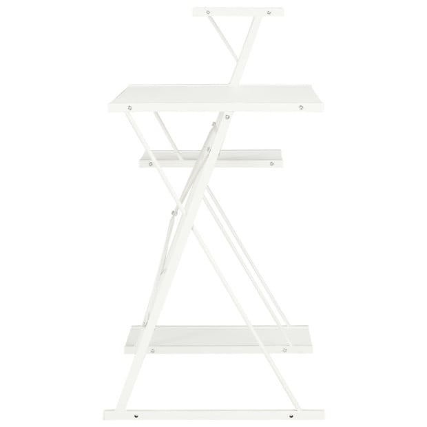 Desk With Shelf White 116x50x93 Cm Image 3