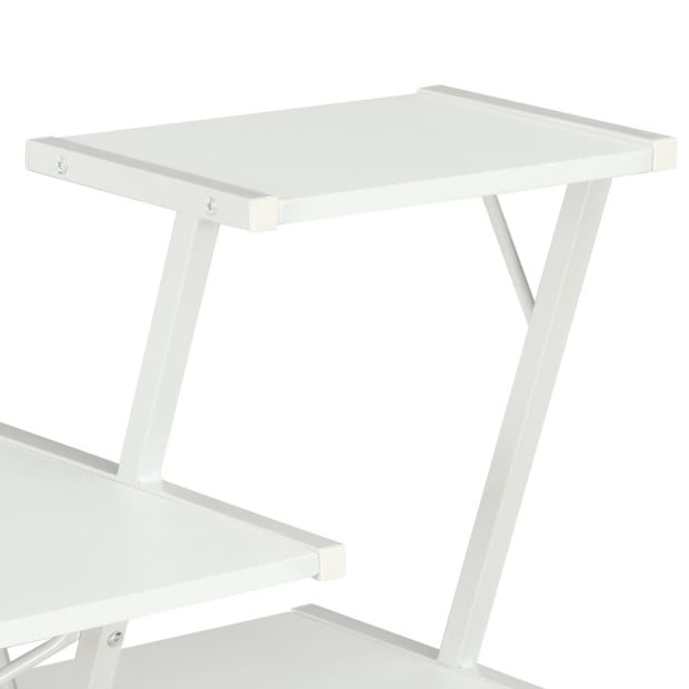 Desk With Shelf White 116x50x93 Cm Image 5