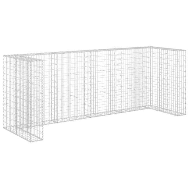 Gabion Wall For Garbage Bins Galvanised Steel 320x100x120 Cm Image 2