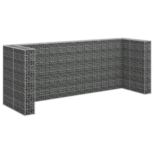 Gabion Wall For Garbage Bins Galvanised Steel 320x100x120 Cm Image 3