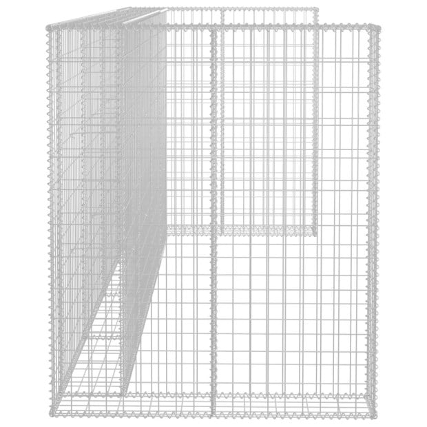 Gabion Wall For Garbage Bins Galvanised Steel 320x100x120 Cm Image 5