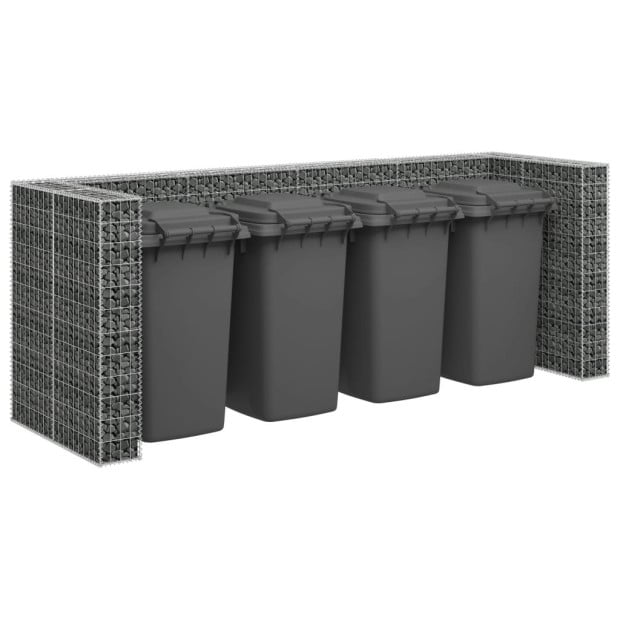 Gabion Wall For Garbage Bins Galvanised Steel 320x100x120 Cm