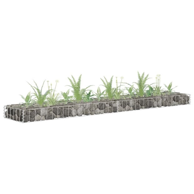 Gabion Raised Bed Galvanised Steel 180x30x10 Cm