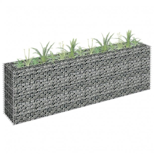 Gabion Raised Bed Galvanised Steel 180x30x60cm