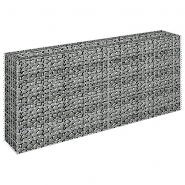Gabion Raised Bed Galvanised Steel 180x30x90cm Image 3