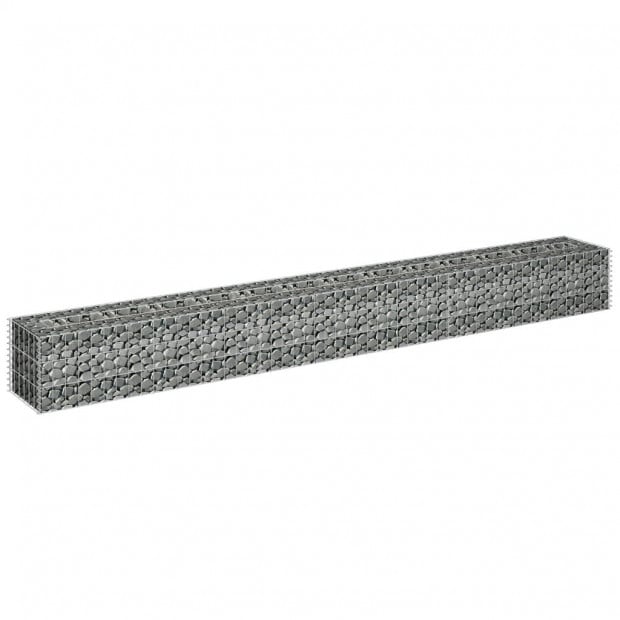 Gabion Raised Bed Galvanised Steel 270x30x30cm Image 3