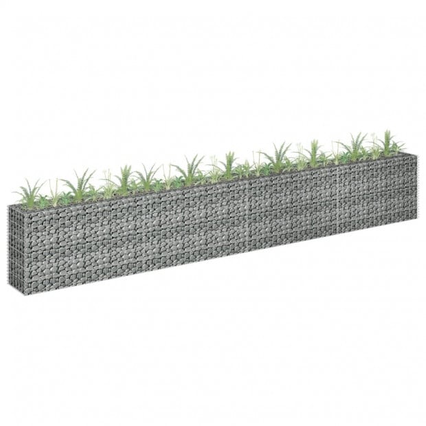 Gabion Raised Bed Galvanised Steel 360x30x60cm