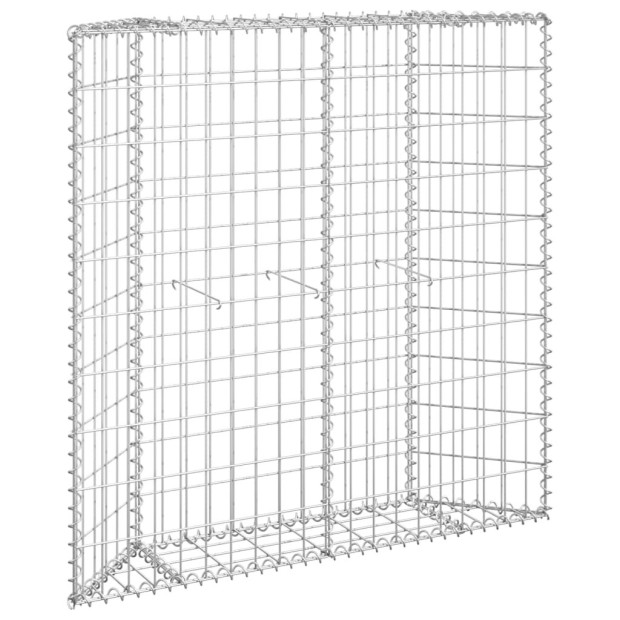 Trapezium Gabion Raised Bed Galvanised Steel 100x20x100 Cm Image 2