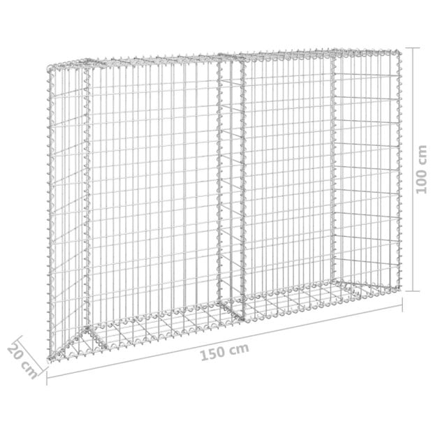 Trapezium Gabion Raised Bed Galvanised Steel 150x20x100 Cm Image 7