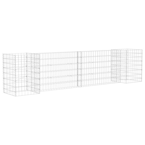 H-shaped Gabion Planter Steel Wire 260x40x60 Cm Image 2
