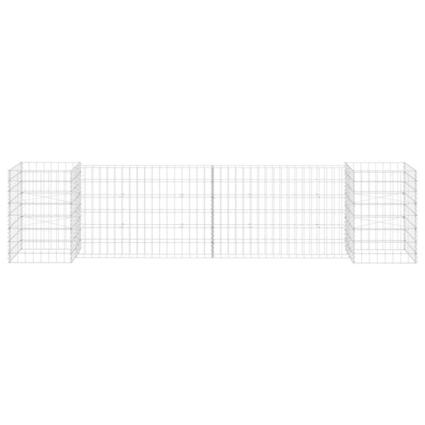 H-shaped Gabion Planter Steel Wire 260x40x60 Cm Image 3