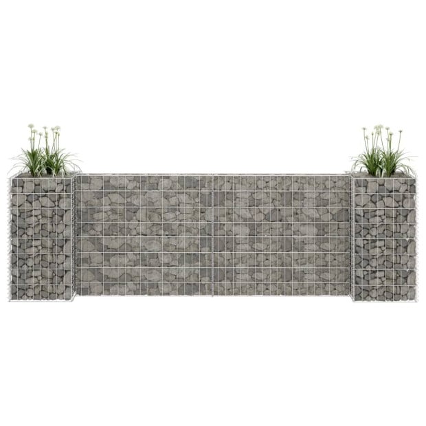 H-shaped Gabion Planter Steel Wire 260x40x80 Cm