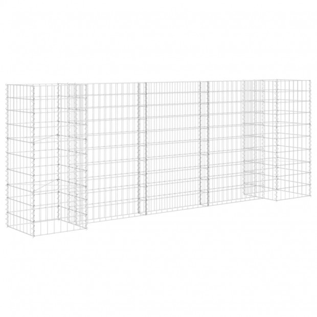 H-shaped Gabion Planter Steel Wire 260x40x100 Cm Image 2