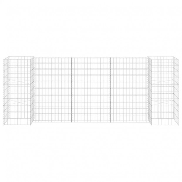 H-shaped Gabion Planter Steel Wire 260x40x100 Cm Image 3