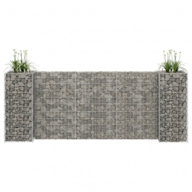 H-shaped Gabion Planter Steel Wire 260x40x100 Cm