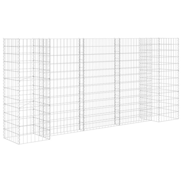 H-shaped Gabion Planter Steel Wire 260x40x120 Cm Image 2