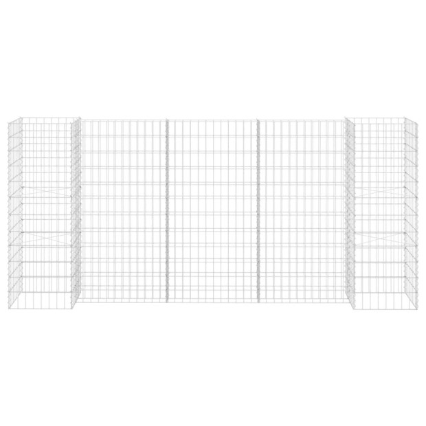 H-shaped Gabion Planter Steel Wire 260x40x120 Cm Image 3