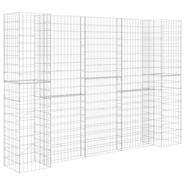 H-shaped Gabion Planter Steel Wire 260x40x200 Cm Image 2
