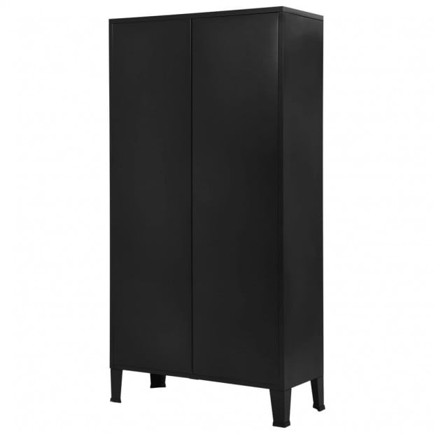 Bookshelf Industrial Black 90x40x180cm Steel Image 5