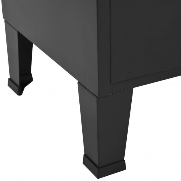 Bookshelf Industrial Black 90x40x180cm Steel Image 8