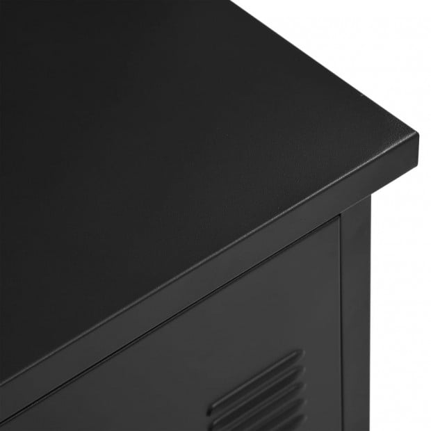Desk With Drawers Industrial Black 120x55x75 Cm Steel Image 7