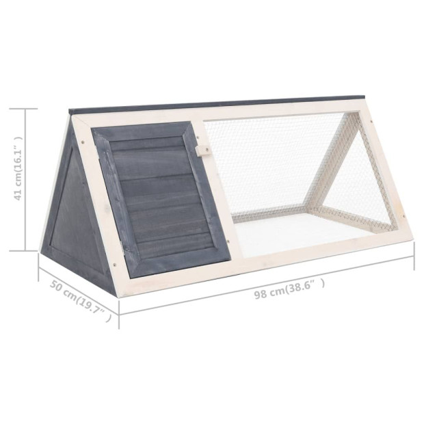 Animal Rabbit Cage Grey Wood Image 5