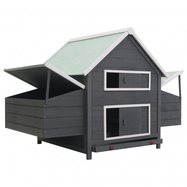 Chicken Coop Grey 157x97x110cm Wood Image 4