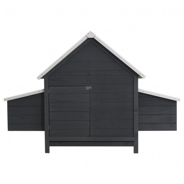 Chicken Coop Grey 157x97x110cm Wood Image 5