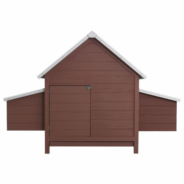Chicken Coop Brown 157x97x110cm Wood Image 3