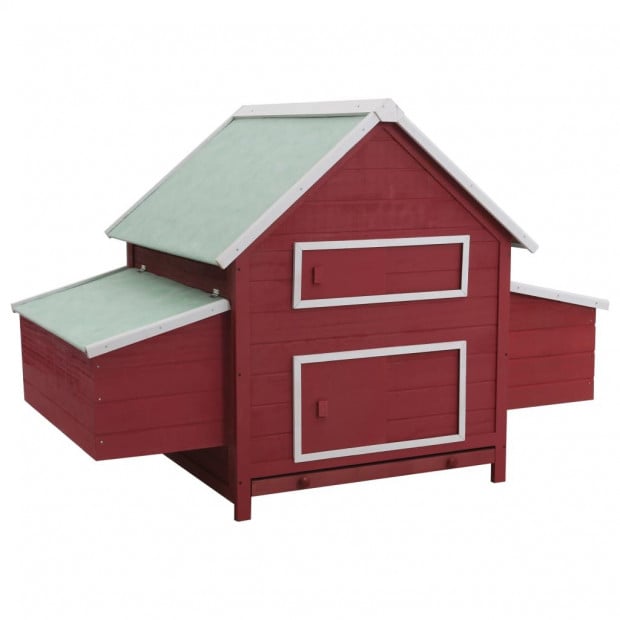 Chicken Coop Red 157x97x110cm Wood