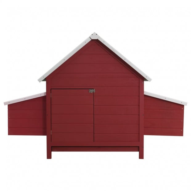 Chicken Coop Red 157x97x110cm Wood Image 4