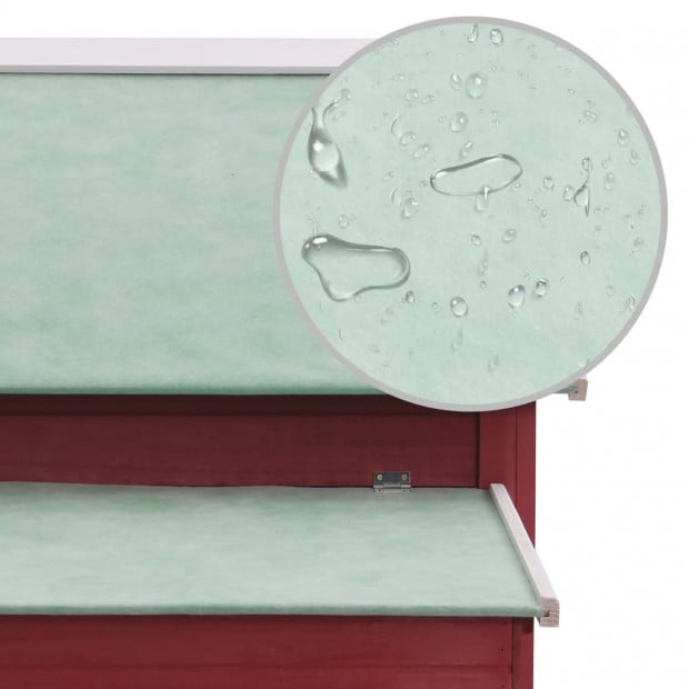 Chicken Coop Red 157x97x110cm Wood Image 5