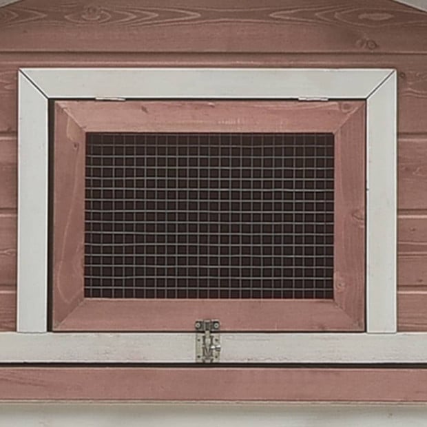 Rabbit Hutch Mocha 303x60x86 Cm Solid Pine & Fir Wood Image 2