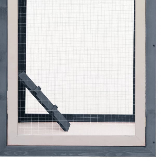 Chicken Cage Grey 170x81x110cm Solid Pine & Fir Wood Image 7
