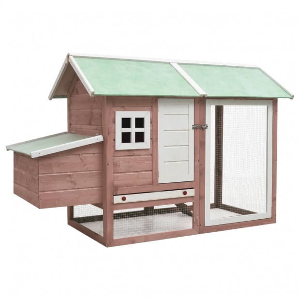 Chicken Cage Mocha 170x81x110 Cm Solid Pine & Fir Wood