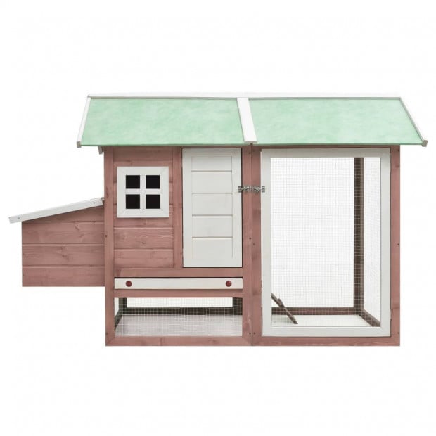 Chicken Cage Mocha 170x81x110 Cm Solid Pine & Fir Wood Image 4