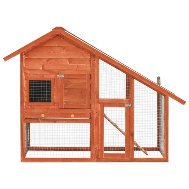Rabbit Hutch 140x63x120 Cm Solid Firwood Image 3