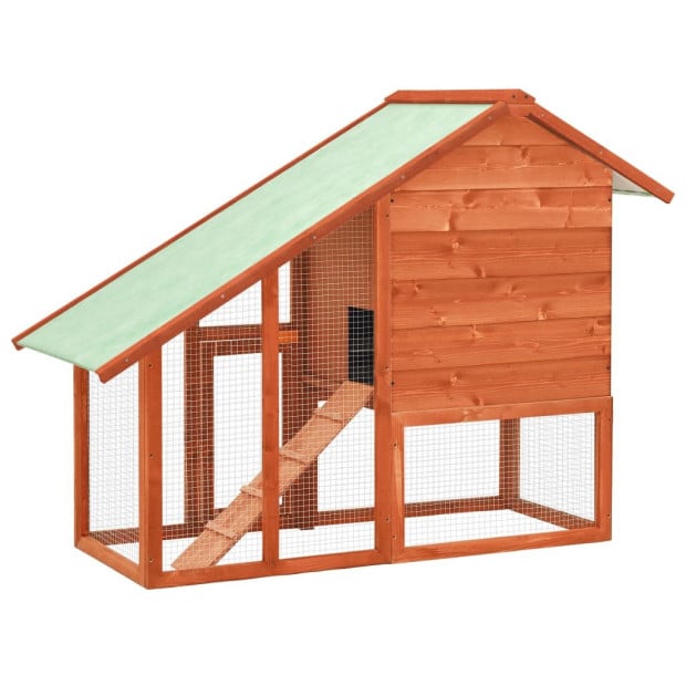Rabbit Hutch 140x63x120 Cm Solid Firwood Image 5