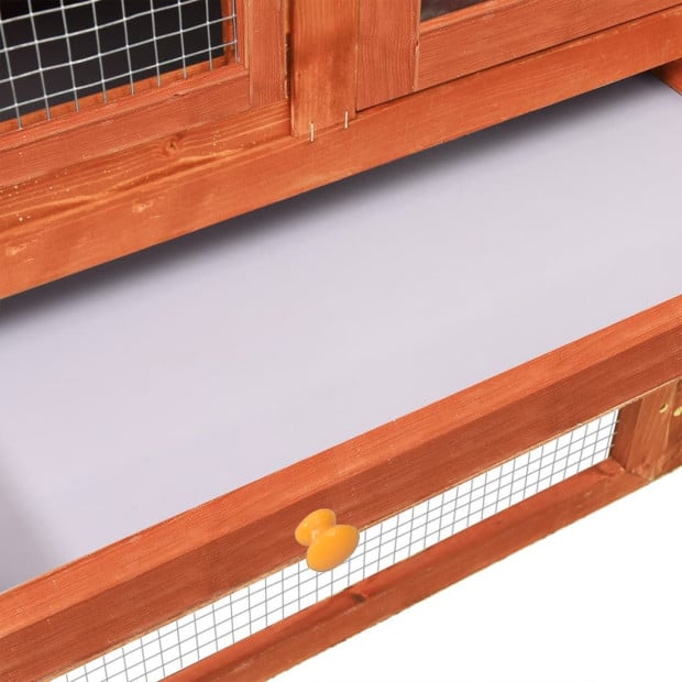 Rabbit Hutch 140x63x120 Cm Solid Firwood Image 9