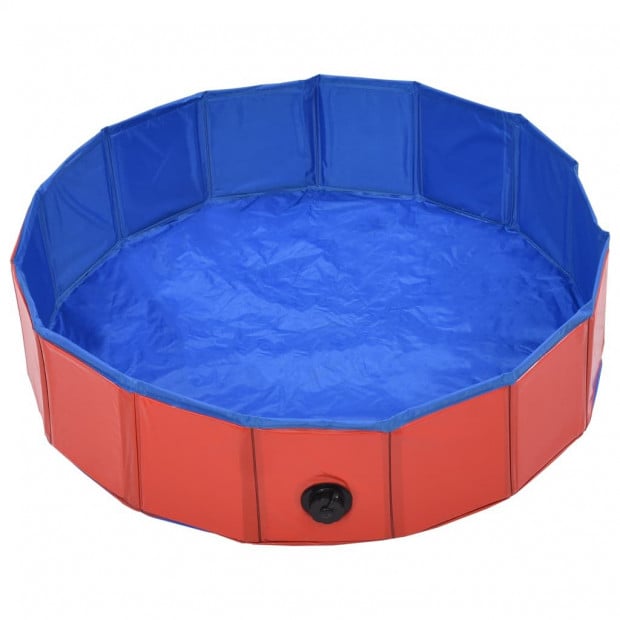 Foldable Dog Swimming Pool Red 80x20cm PVC Image 4