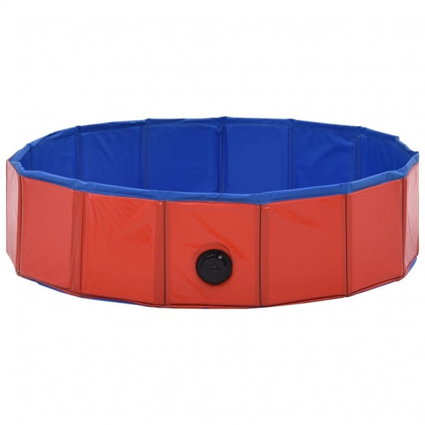 Foldable Dog Swimming Pool Red 80x20cm PVC Image 5