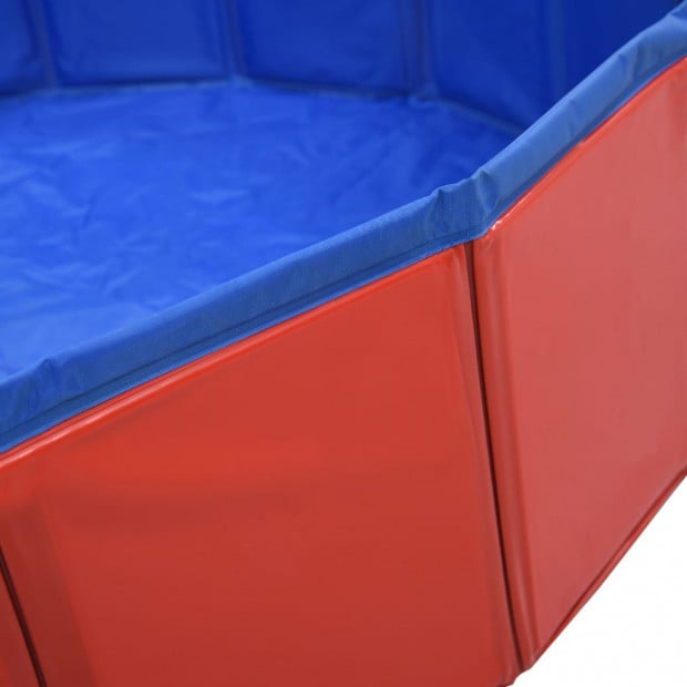Foldable Dog Swimming Pool Red 80x20cm PVC Image 7